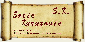 Sotir Kuruzović vizit kartica